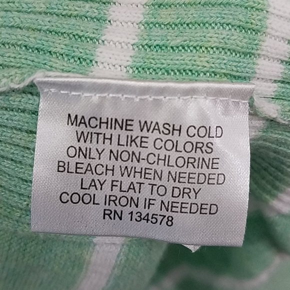 Green Striped Vineyard Vines Zip Sweater - Picture 4 of 6